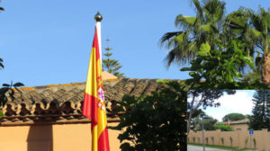 La bandera de España de la casa de José María Aznar